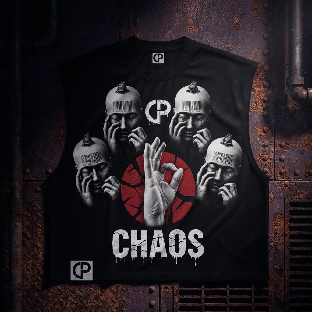 CP Chaos Muscle Tee - Black — Front