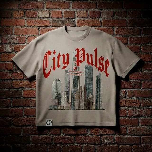 City Pulse Vintage Tee - Sand — Front