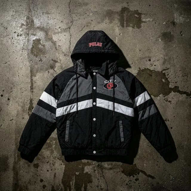 City Pulse Bomber - Black/Grey — Front